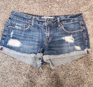 Victoria's Secret Blue Distressed Jean Shorts